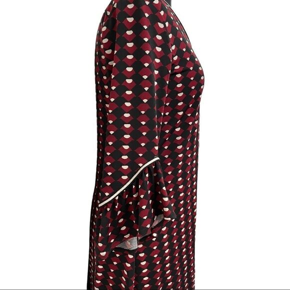 Lark & Ro Patterned V-Neck Dress Sz S - Picture 6 of 12